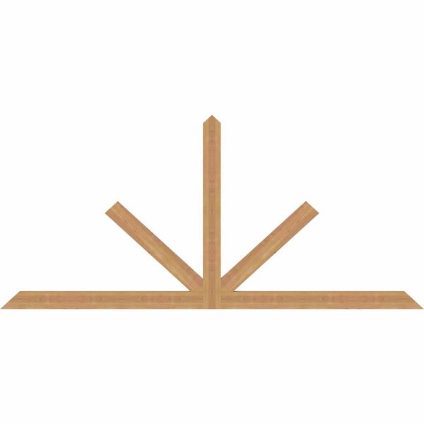 Ekena Millwork Saratoga Timber Gable Bracket, Western Red Cedar, 84"W x 38"H x 1 1/2"D x 3 1/2"F, 11/12 Pitch GBW084X38X0204SAR00SWR - main